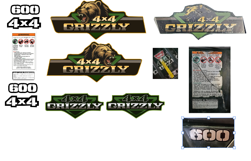 🔥 Yamaha Grizzly 600 1998 — Kit complet d’autocollants 4x4 🔥